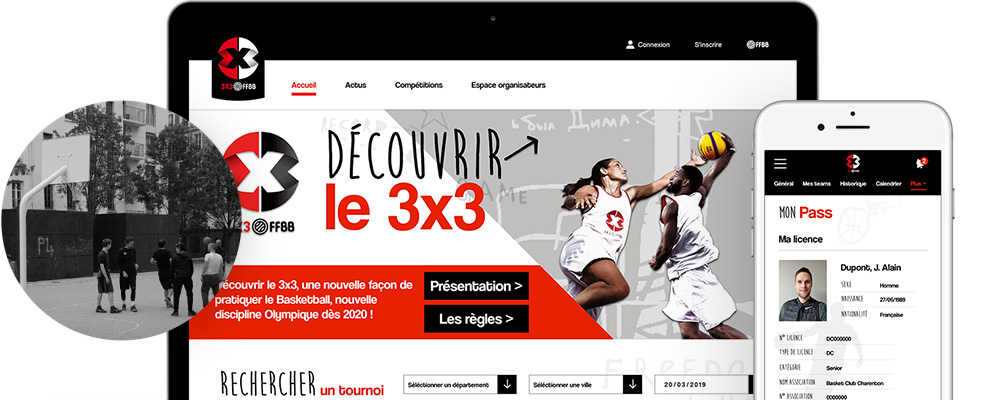 Site vitrine 3x3 FFBB, fédération française de BasketBall, symfony