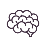 Icône de cerveau, symbole de l'audit technique et de l'analyse